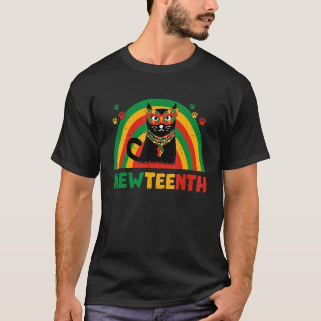 Meowteenth Juneteenth Cat Owner T-Shirt (Front)