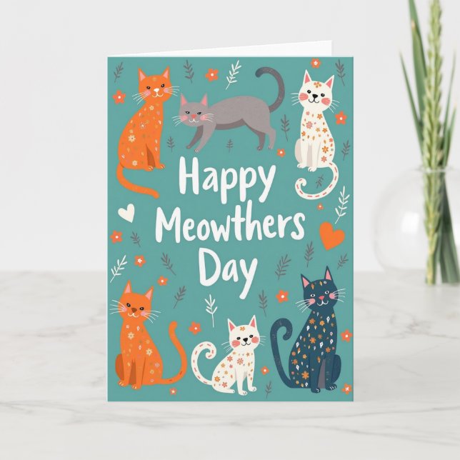 Meowthers Day Felines Art Card (Front)