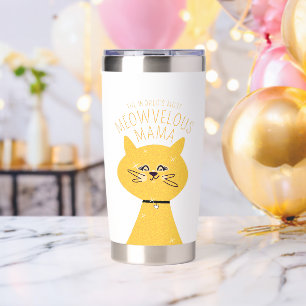 Meowvelous Glittery Glam Mama Cat Insulated Tumbler