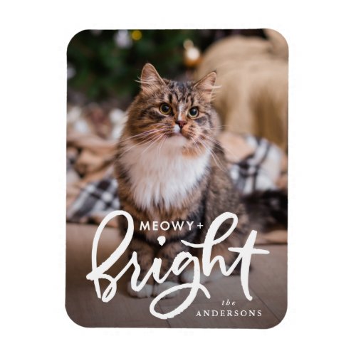 Meowy and Bright Cat Photo Magnet