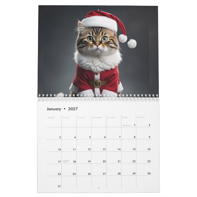  Meowy  Calendar (Jan 2027)