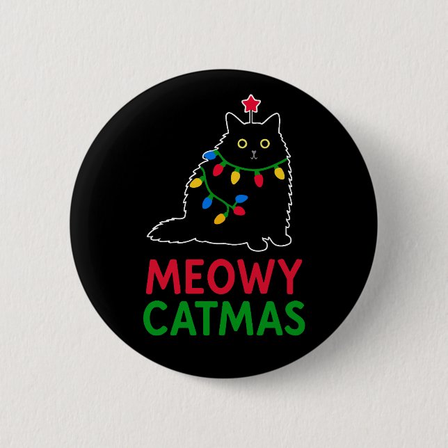 Meowy Catmas Button (Front)