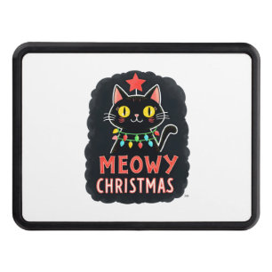 Meowy Catmas Cat Christmas Cute Kitten Cats Santa Hitch Cover