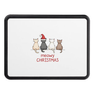 Meowy Catmas Cat Christmas Cute Kitten Cats Santa Hitch Cover