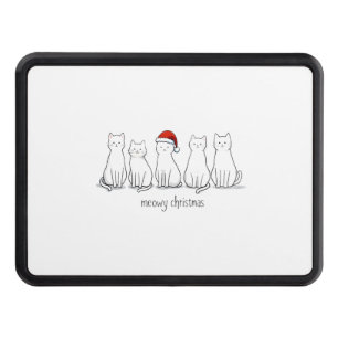 Meowy Catmas Cat Christmas Cute Kitten Cats Santa Hitch Cover