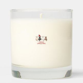 Meowy Catmas Cat Christmas Cute Kitten Cats Santa  Scented Candle