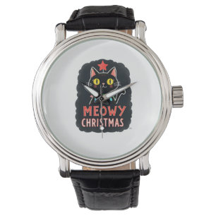 Meowy Catmas Cat Christmas Cute Kitten Cats Santa Watch