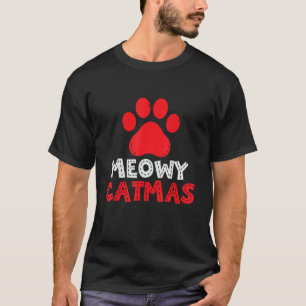 Meowy Catmas Cat Christmas Cute Kitten T-Shirt