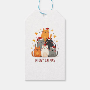 Meowy Catmas Cat Christmas Tree Xmas (1) Gift Tags