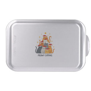 Meowy Catmas Cat Christmas Tree Xmas (4) Cake Pan