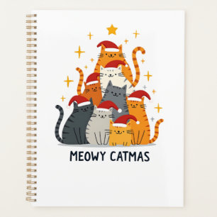 Meowy Catmas Cat Christmas Tree Xmas (4) Planner