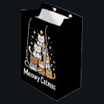 Meowy Catmas Cat Christmas Tree Xmas Santa  Medium Gift Bag<br><div class="desc">Meowy Catmas Cat Christmas Tree Xmas Santa</div>