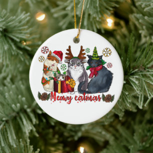 MEOWY CATMAS CHRISTMAS ORNAMENT