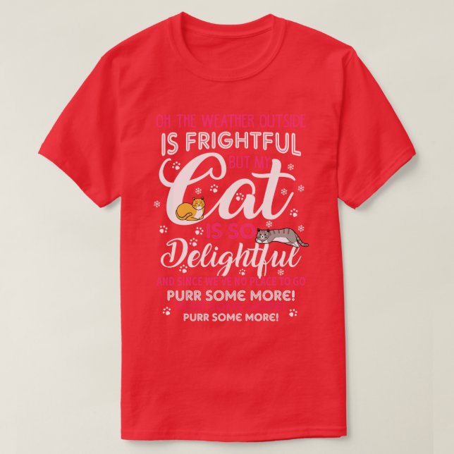 Meowy Catmas Funny Christmas Cats Owner Gift T-Shirt (Design Front)