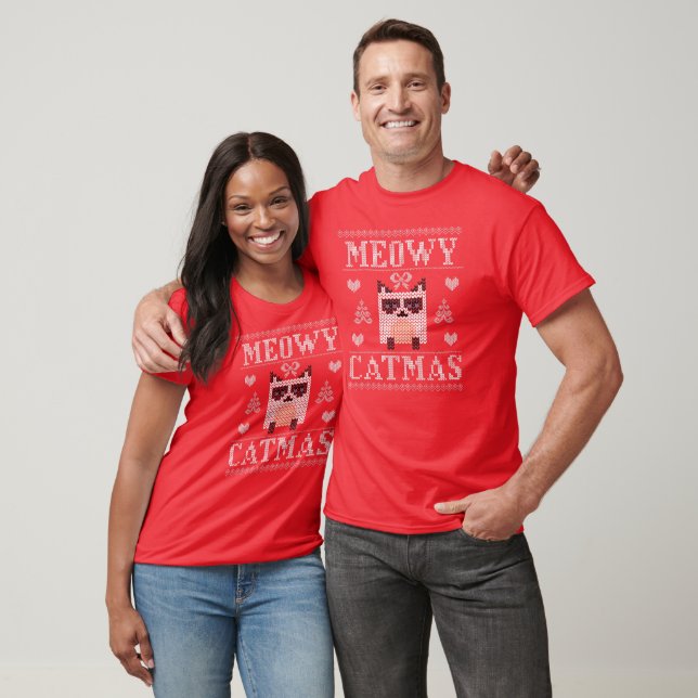 Meowy Catmas "Knitted" Sweater Merry Christmas (Unisex)