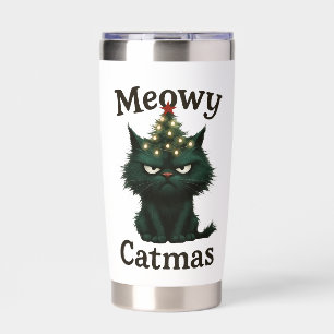 Meowy Catmas Moody cat Insulated Tumbler