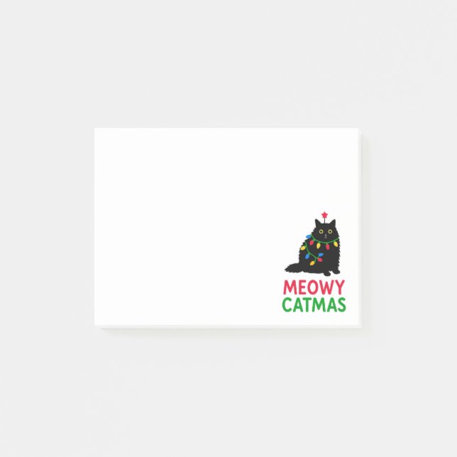 Meowy Catmas Post-it Notes (Front)