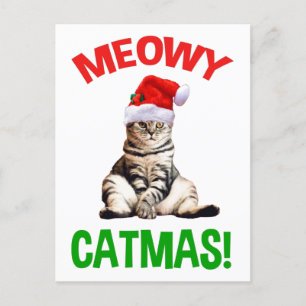 Meowy Catmas! Postcard