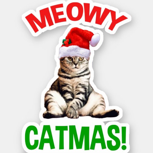 Meowy Catmas Sticker