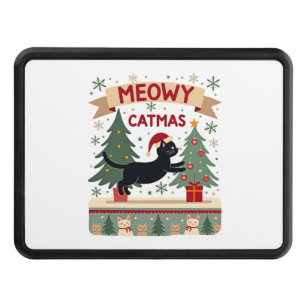 Meowy Catmas, Ugly Christmas Sweater, Cat Christma Hitch Cover