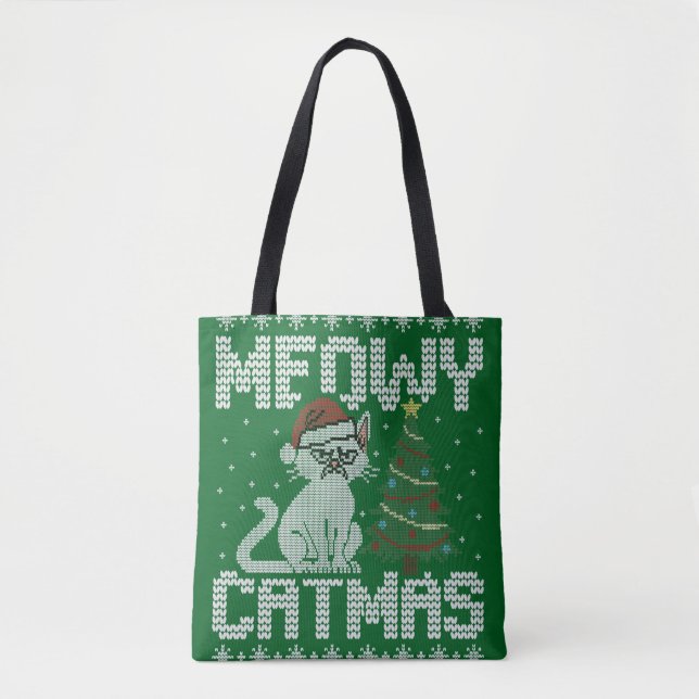 Meowy Catmas Ya Filthy Animal Tote Bag (Front)