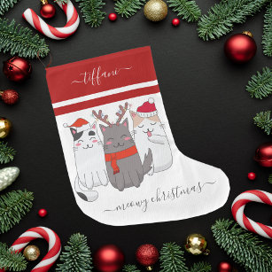 Funny Cat Christmas Stockings