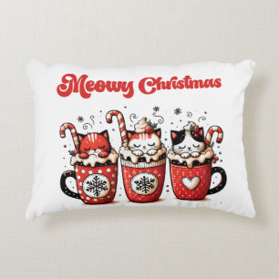 Meowy Christmas Accent Pillow