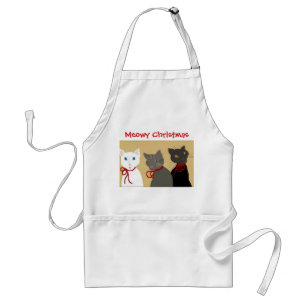 Meowy Christmas Adult Apron