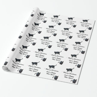 Meowy Christmas and a Happy Mew Year wrapping pape Paper