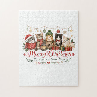 Meowy Christmas and Purr New Year Jigsaw Puzzle