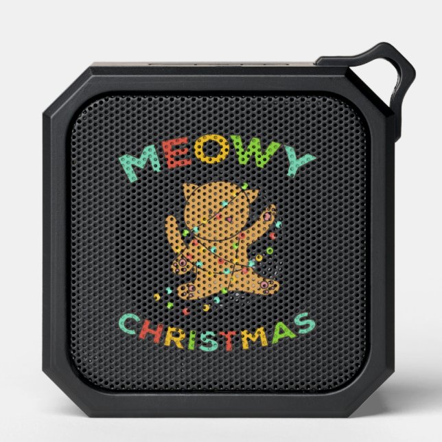 Meowy Christmas   Bluetooth Speaker (Front)