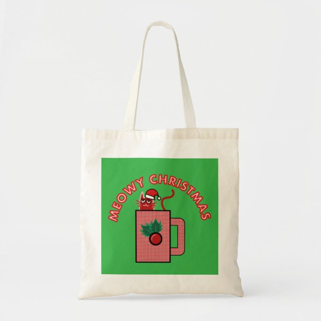 MEOWY CHRISTMAS Budget Tote Bag (Front)