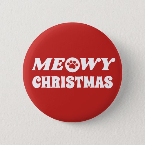 Meowy Christmas Button