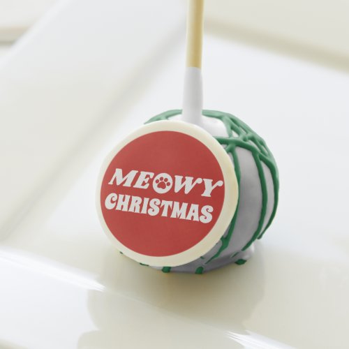 Meowy Christmas Cake Pops
