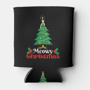 Meowy Christmas Can Cooler