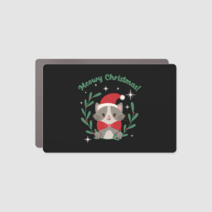 Meowy Christmas     Car Magnet