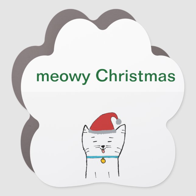 Meowy Christmas  Car Magnet (Front)