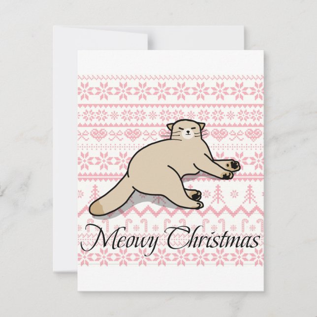 meowy Christmas card  (Front)