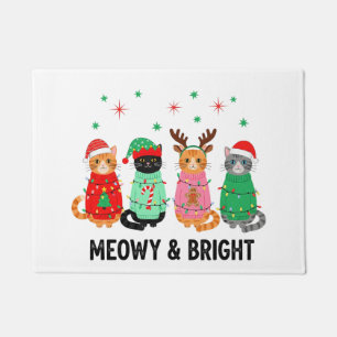 Meowy Christmas Cat Doormat