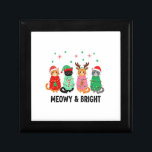 Meowy Christmas Cat Gift Box<br><div class="desc">Meowy Christmas Cat</div>