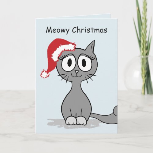 Meowy Christmas Cat Holiday Greeting Card