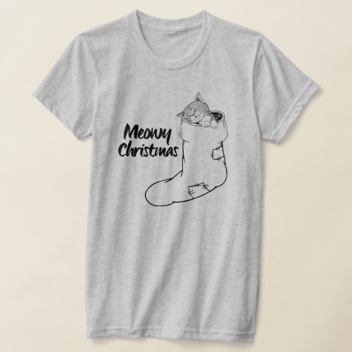Meowy Christmas __ Cat Humor _ T_Shirt