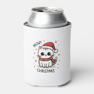 Meowy Christmas Cat Lover Funny Festive Holidays C Can Cooler