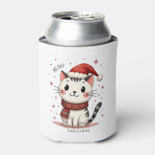 Meowy Christmas Cat Lover Funny Festive Holidays C Can Cooler