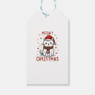 Meowy Christmas Cat Lover Funny Festive Holidays C Gift Tags