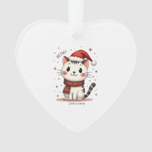 Meowy Christmas Cat Lover Funny Festive Holidays C Ornament