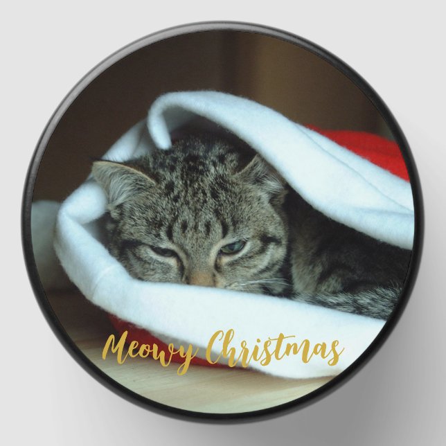 Meowy Christmas Cat Mini Candle Favors (Front)