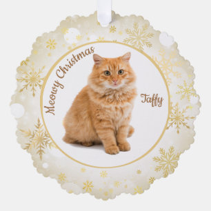 Meowy Christmas Cat Pet Ornament Card