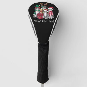 Meowy Christmas Cat Xmas Funny Cats Lover  Golf Head Cover