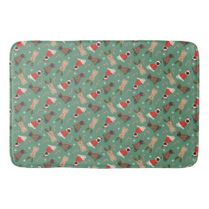 Meowy Christmas Cats Bath Mat